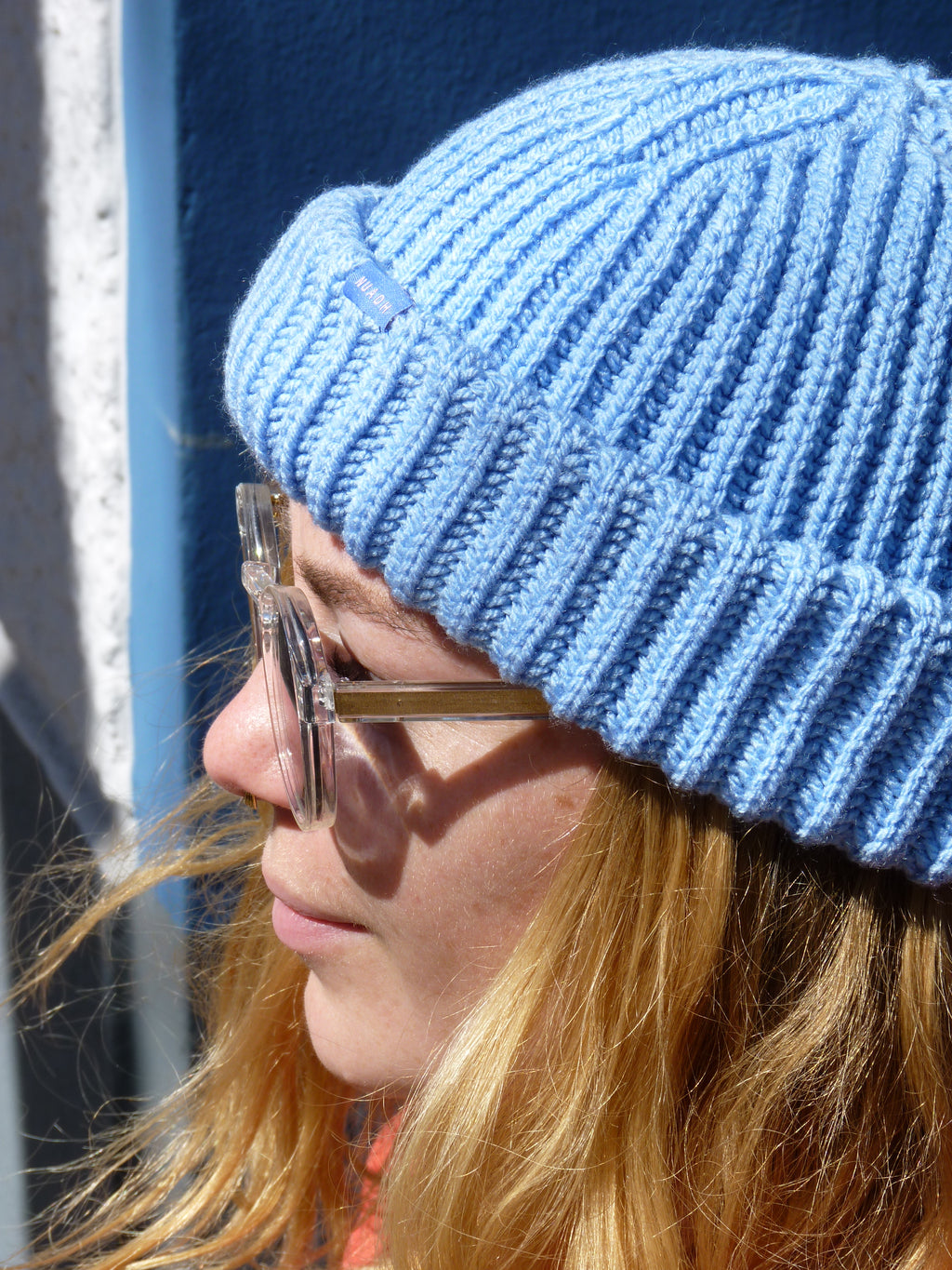 Check Point Upcycled Beanie Skye Blue