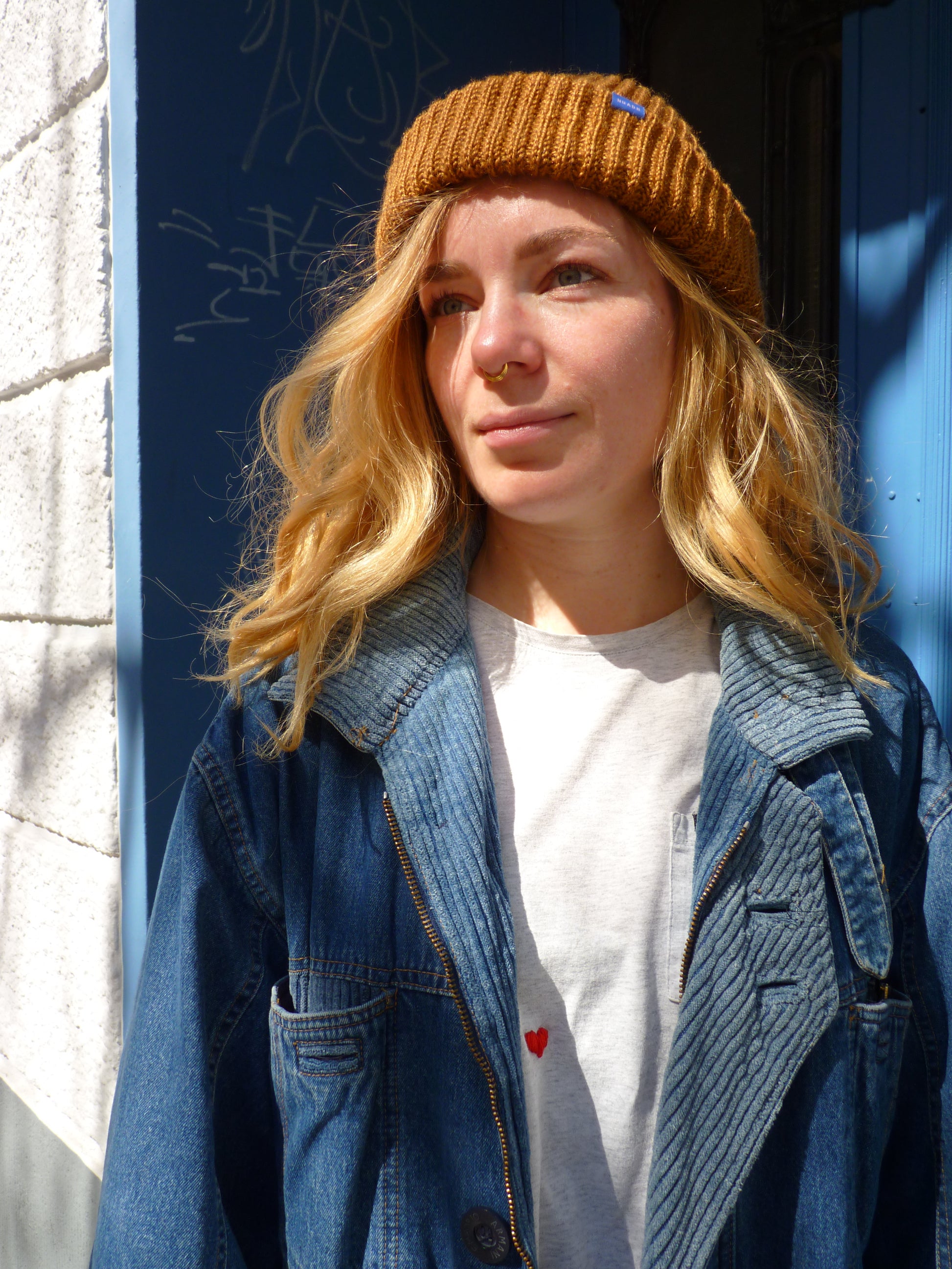 Check Point Upcycled Beanie Gold