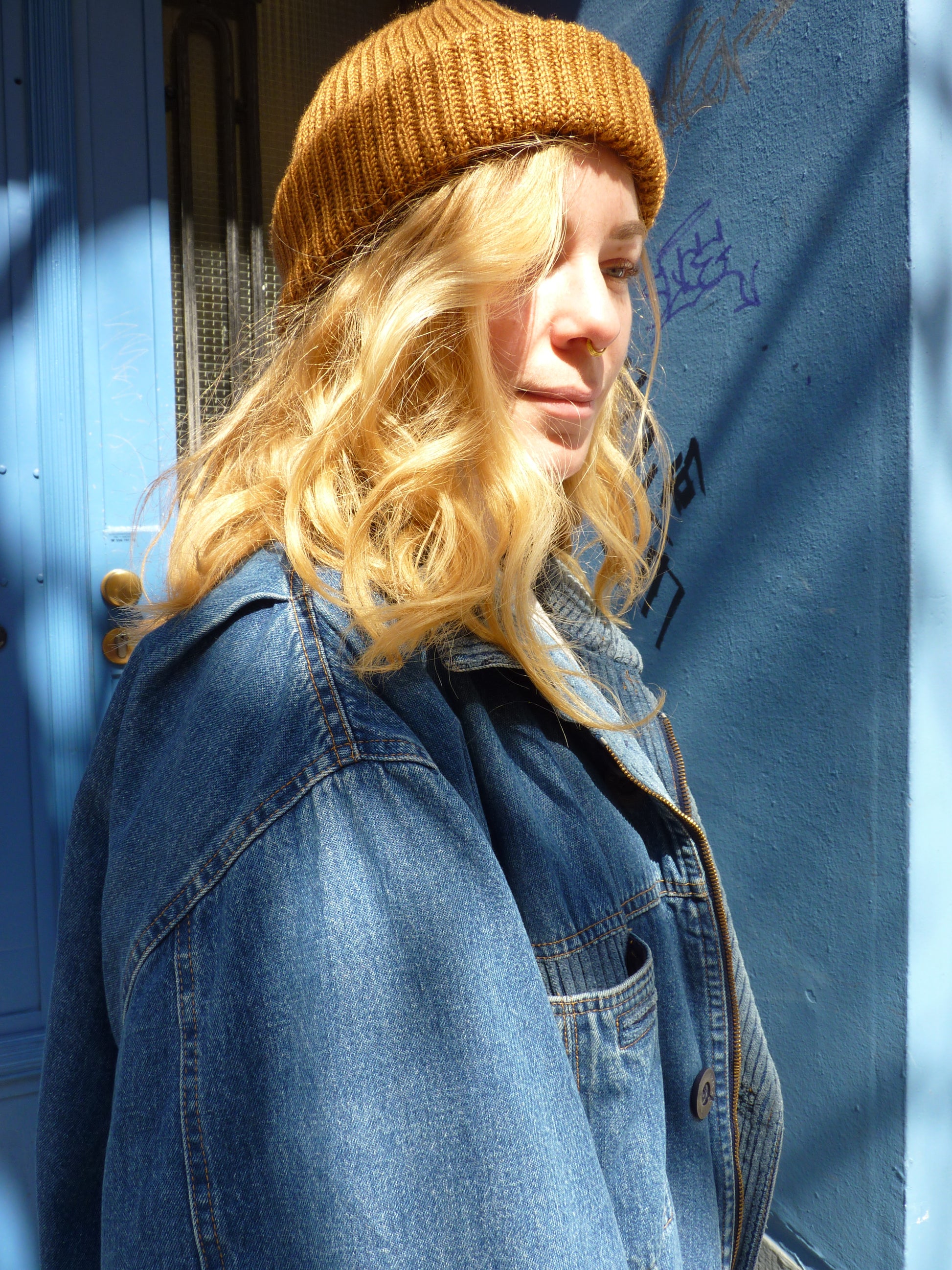 Check Point Upcycled Beanie Gold