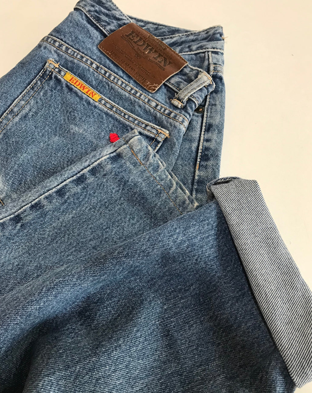 EDWIN London High Rise Slim with hand embroidery