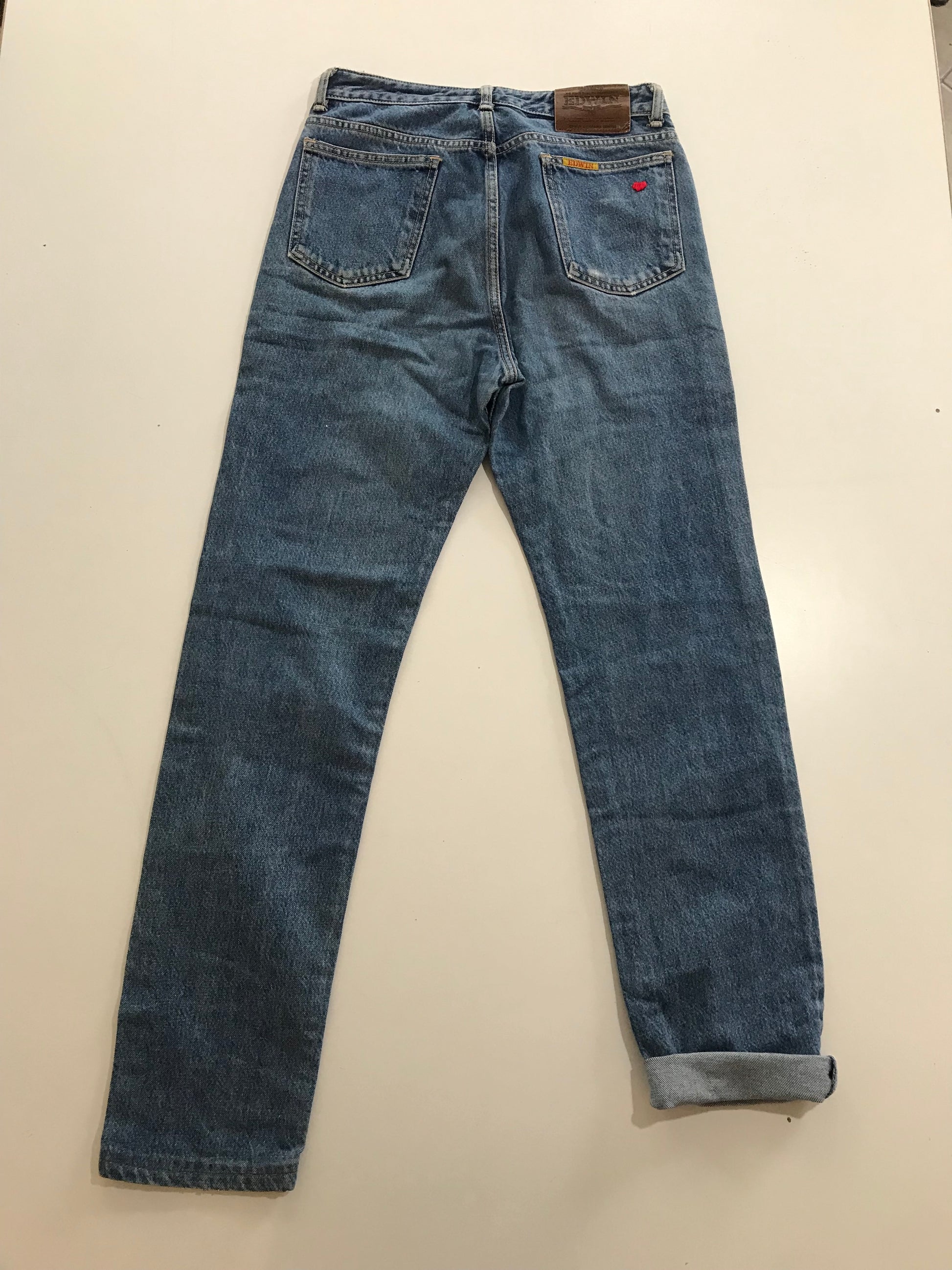 EDWIN London High Rise Slim with hand embroidery